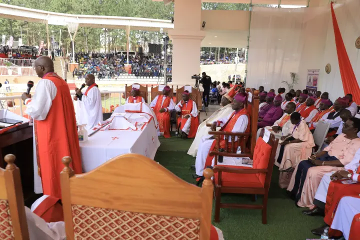 Rt Rev. Godfrey Loum preaching martyrs day celebrations namugongo church of uganda shrine
