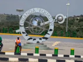 Equator crossing in Queen Elizabeth National Park Uganda Uganda Equator crossing monument in Queen Elizabeth National Park